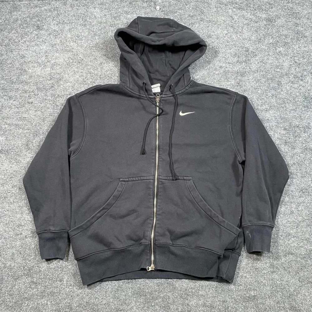Nike Phoenix‎ Fleece Oversized Full Zip Hoodie Black DQ5758-010 Womens Small